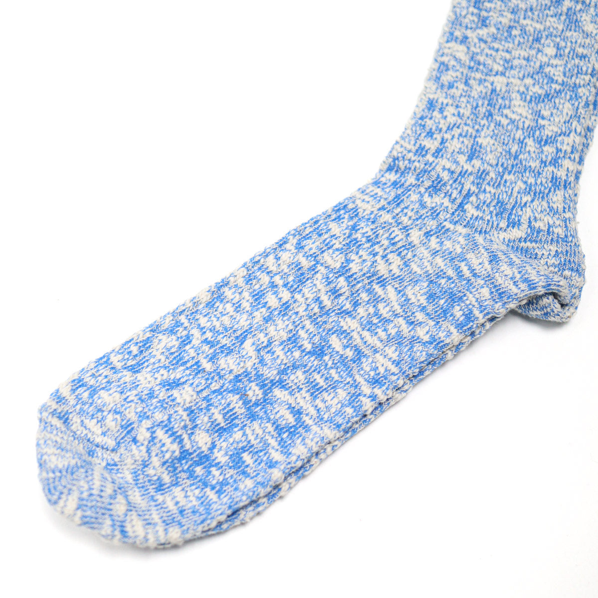 Light Weight Slub Crew Sock Blue