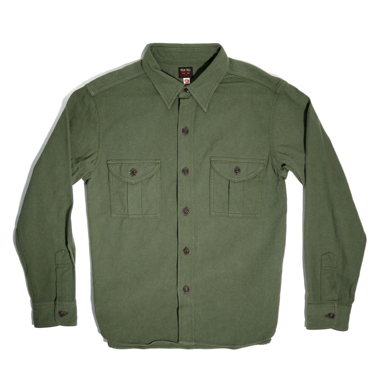 Strongly Twisted Twill Safari Shirt Olive
