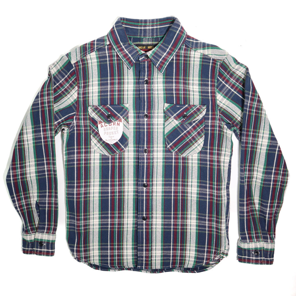 Red Marl Plaid Western Shirt