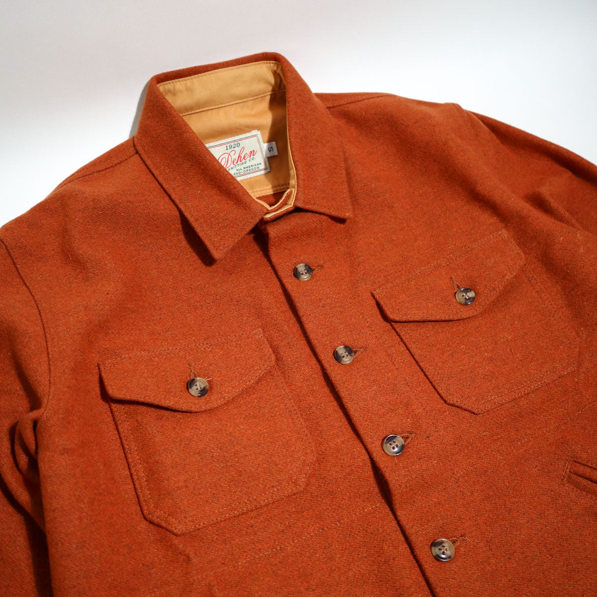 Crissman Overshirt Wool Burnt Orange