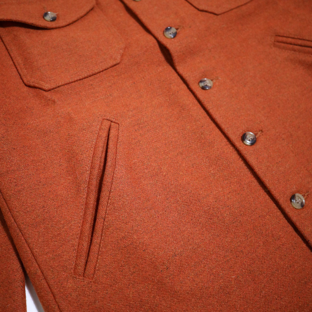 Crissman Overshirt Wool Burnt Orange