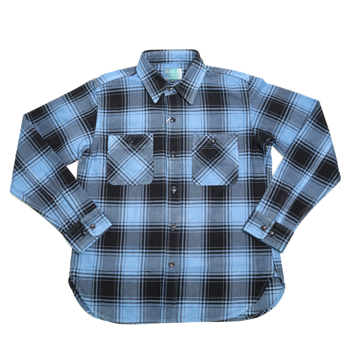 5700 "Awa-ai" Natural Indigo Hand-dyed Flannel Shirt