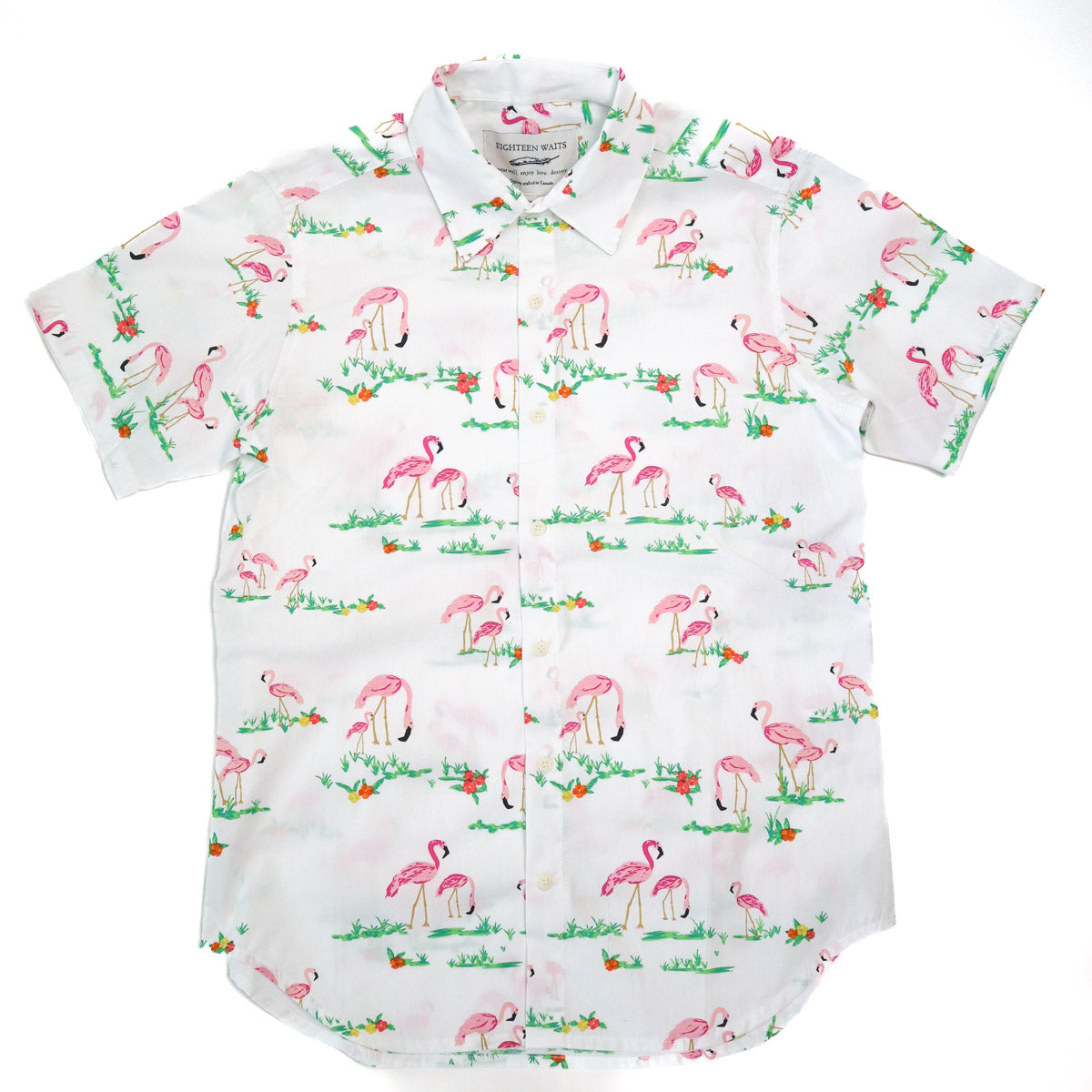 Short Sleeve Dylan Shirt Flamingo Fields