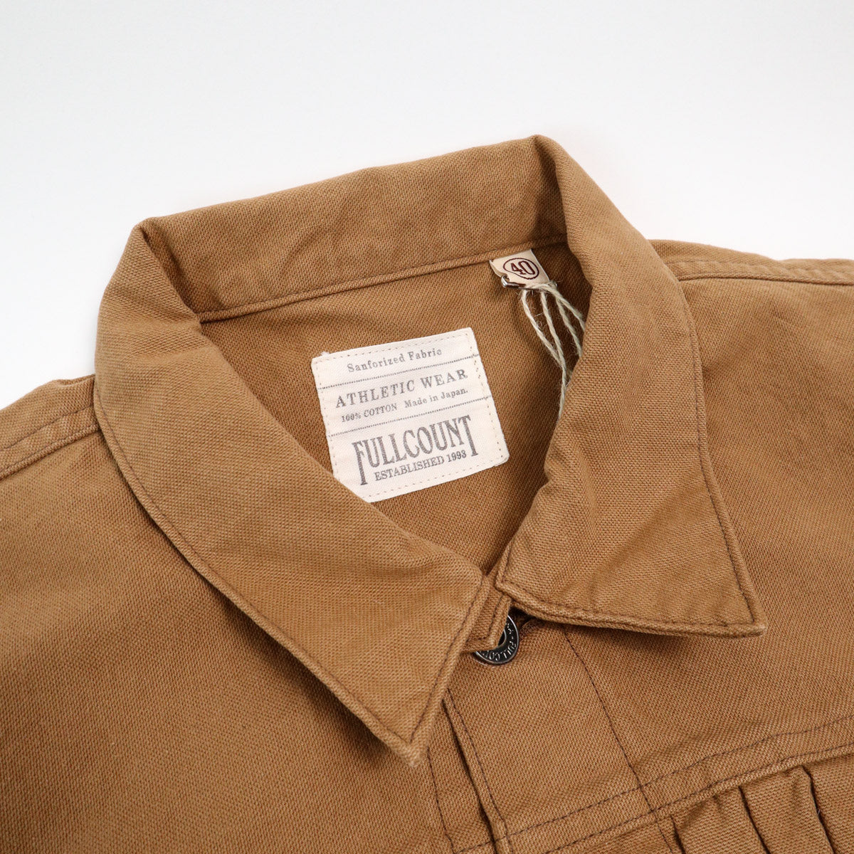 2028-2 Selvedge Canvas Triple Pleated Blouson Brown