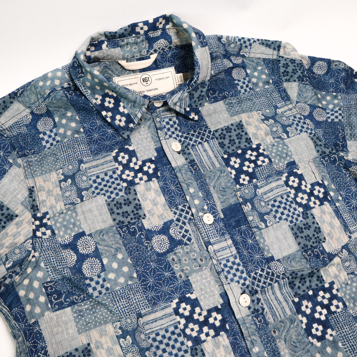 Oxford Shirt Patchwork Blue