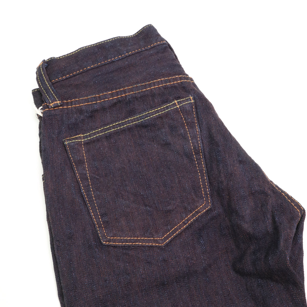 PER-EX-019-ID 15oz  Extra  Slub Relax Taper Indigo x Persimmon