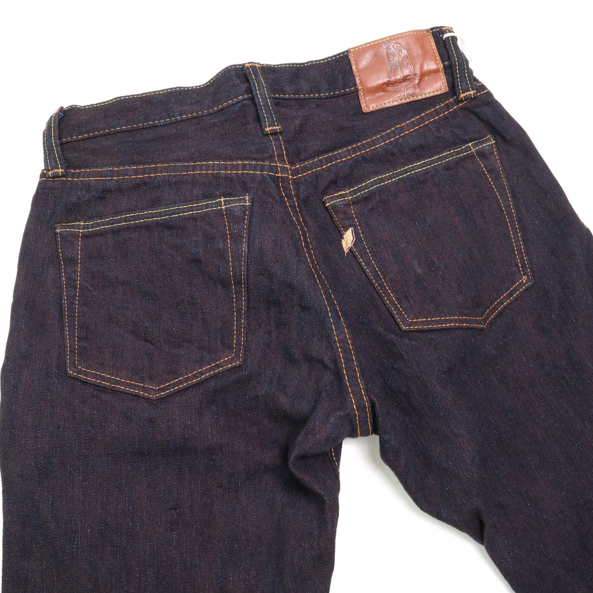 PER-EX-019-ID 15oz  Extra  Slub Relax Taper Indigo x Persimmon