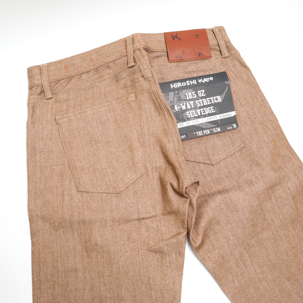 The Pen 10.5oz Copper Raw Selvedge Denim