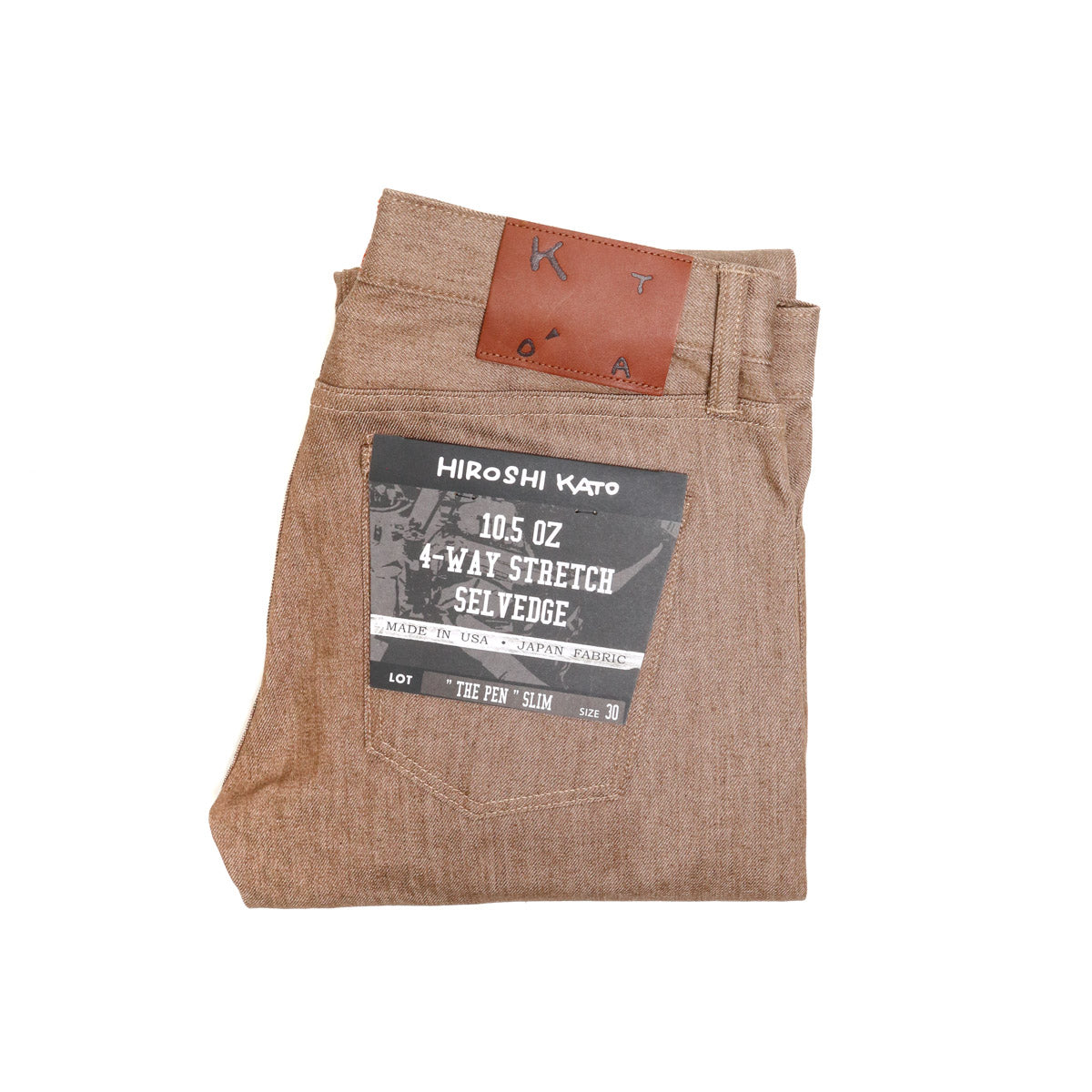 The Pen 10.5oz Copper Raw Selvedge Denim