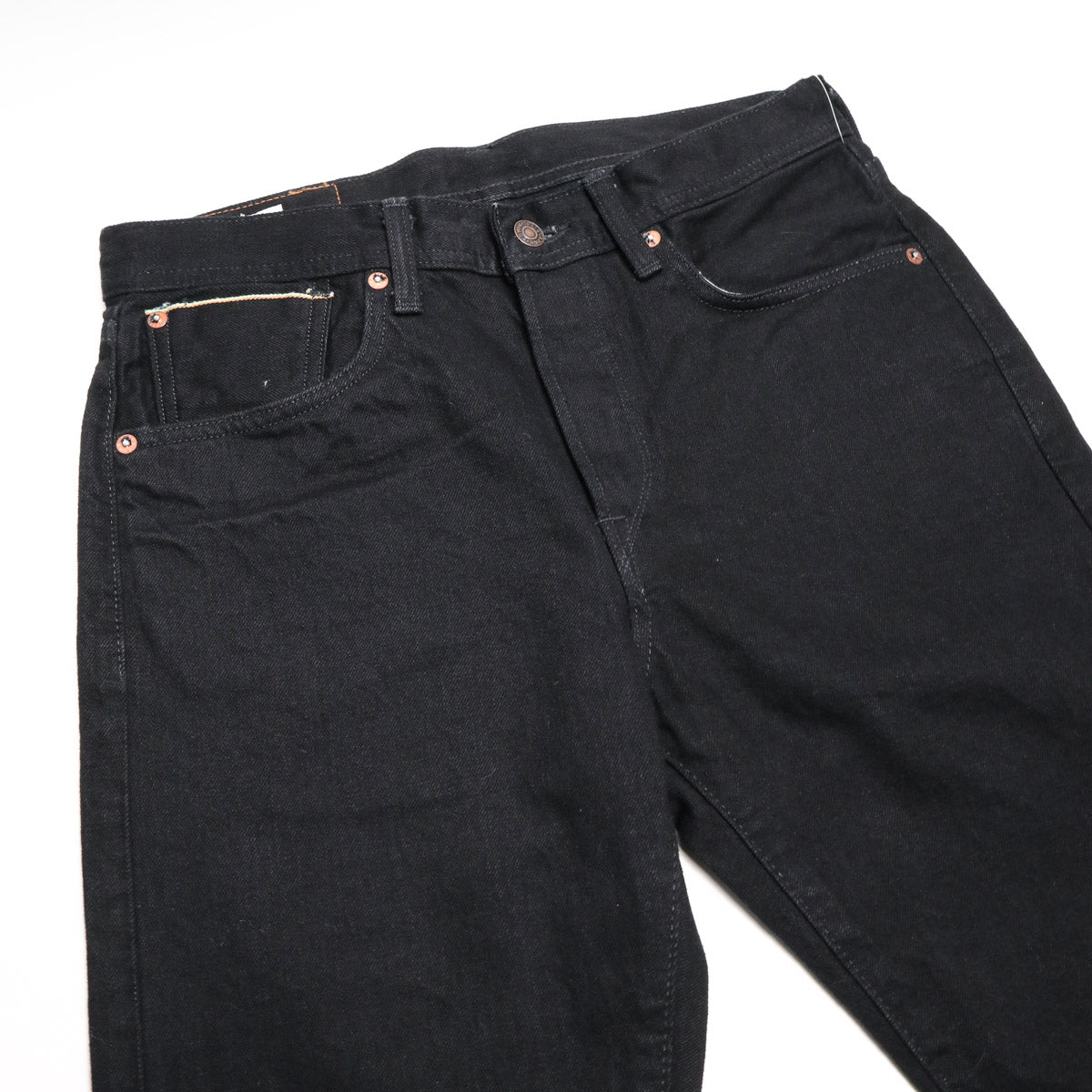 AKT32 13.5oz Rainbow Selvedge Denim Wet Black Slim Taper