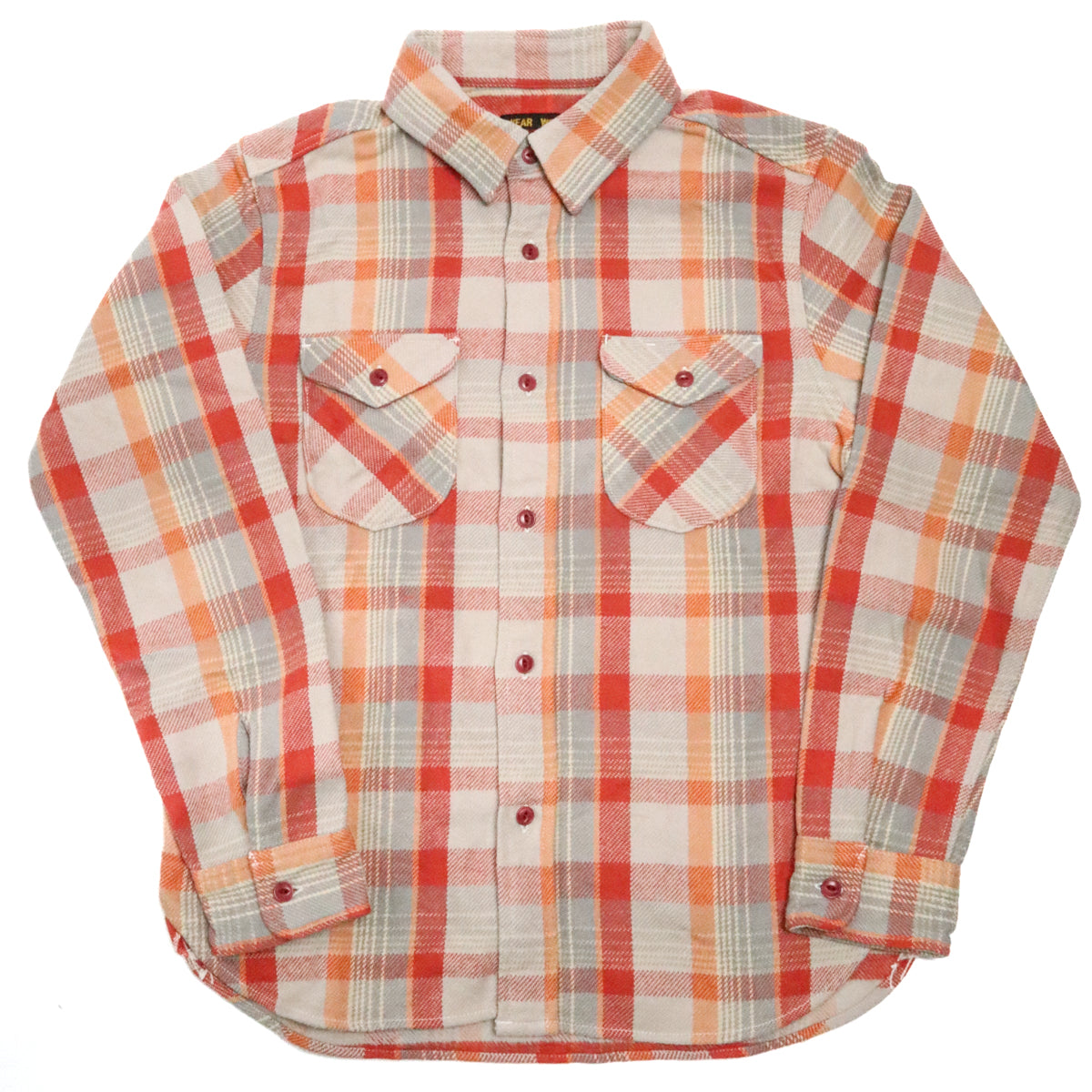 Heavy Flannel Shirt Orange