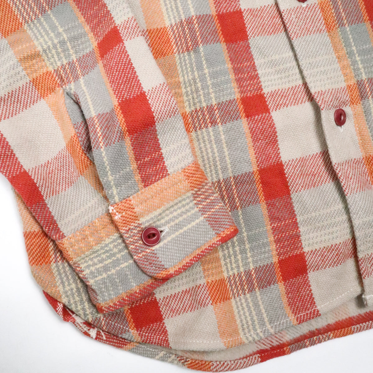 Heavy Flannel Shirt Orange