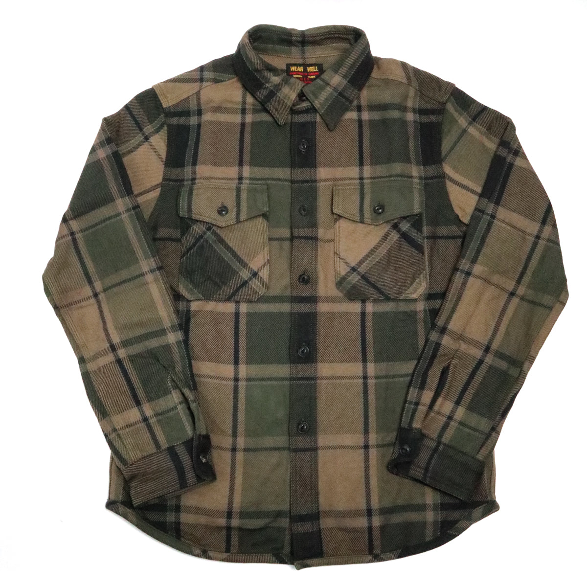 Extra Heavy Flannel Shirt Olive