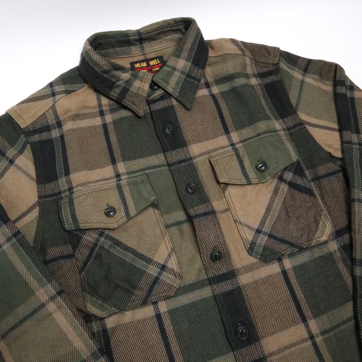 Extra Heavy Flannel Shirt Olive