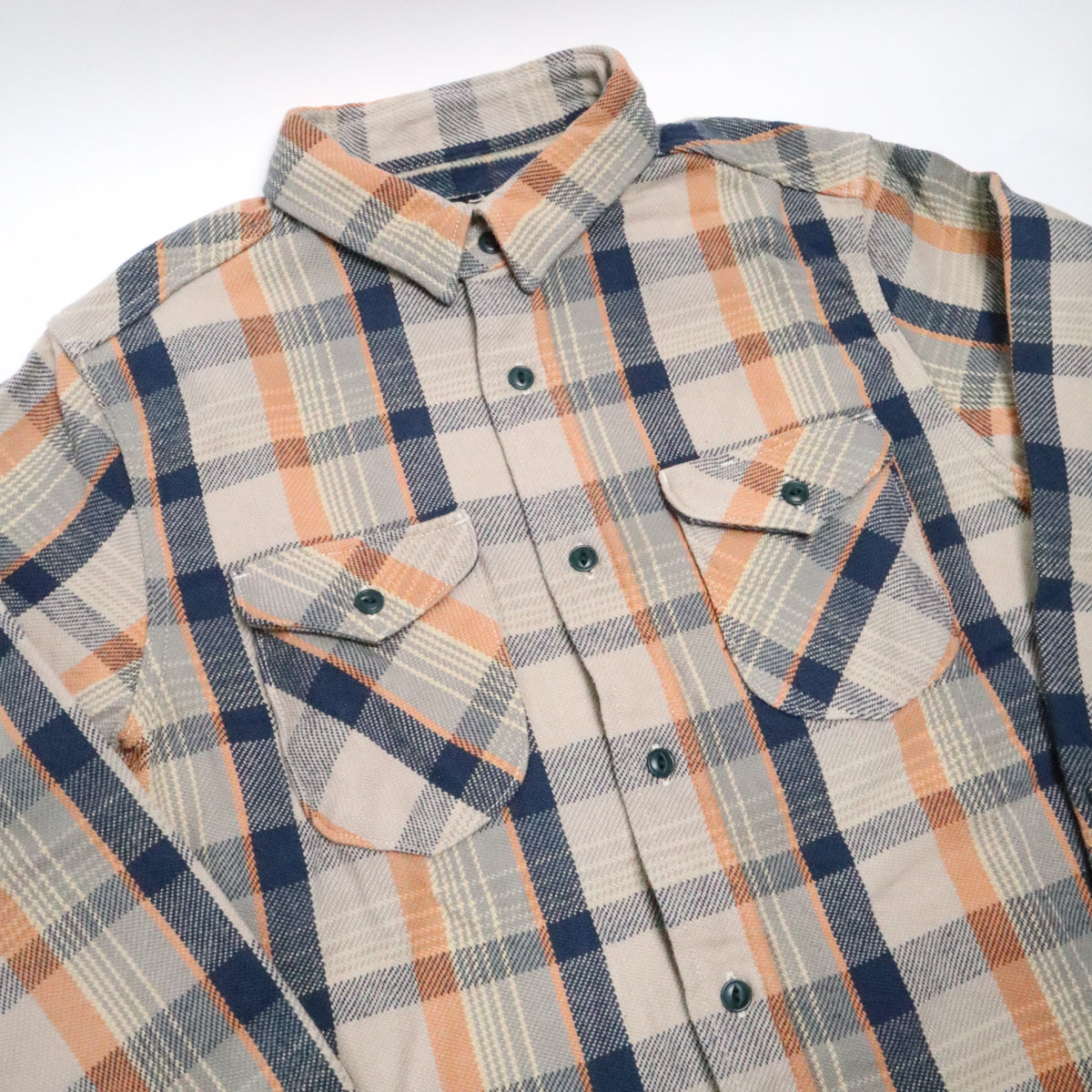 Heavy Flannel Shirt Navy