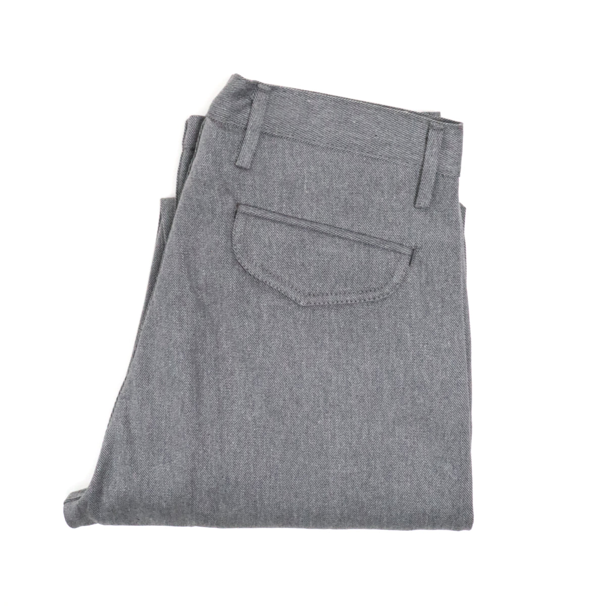 Officer High Trouser 12oz Heather Grey Selvedge Denim