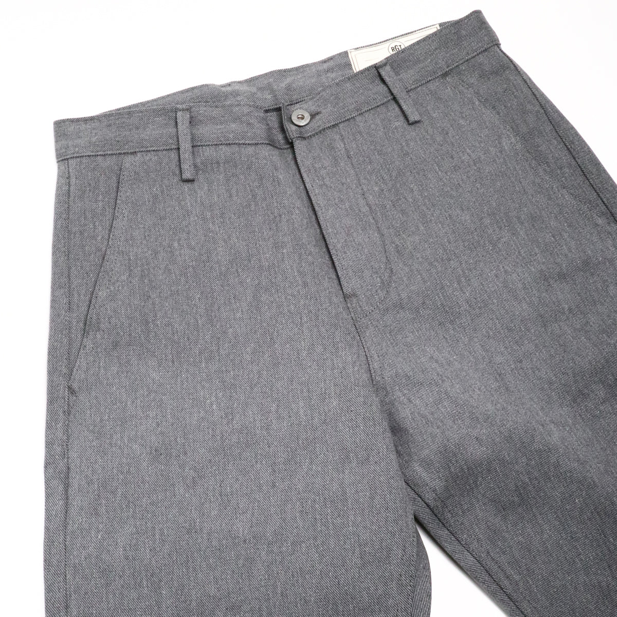 Officer High Trouser 12oz Heather Grey Selvedge Denim