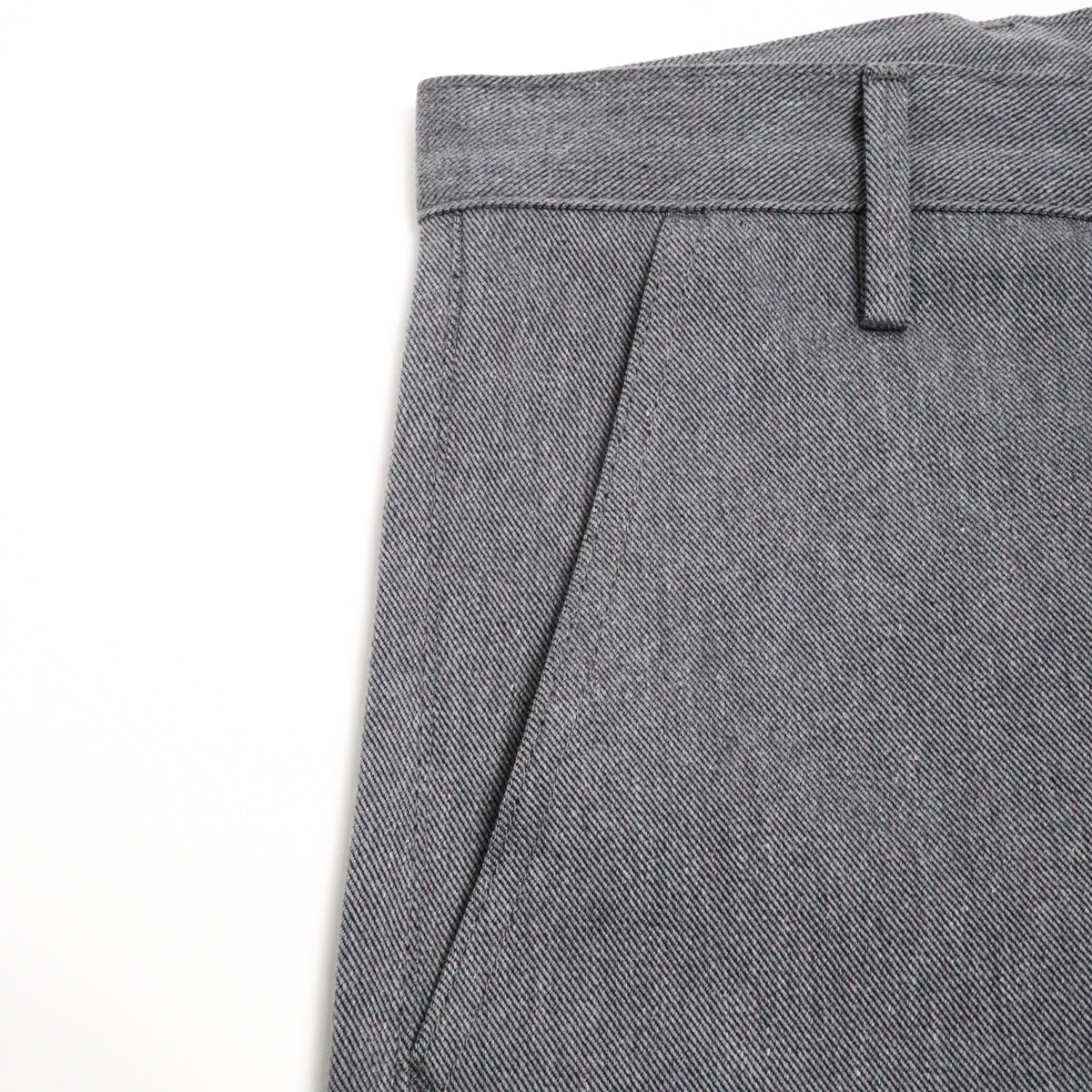 Officer High Trouser 12oz Heather Grey Selvedge Denim