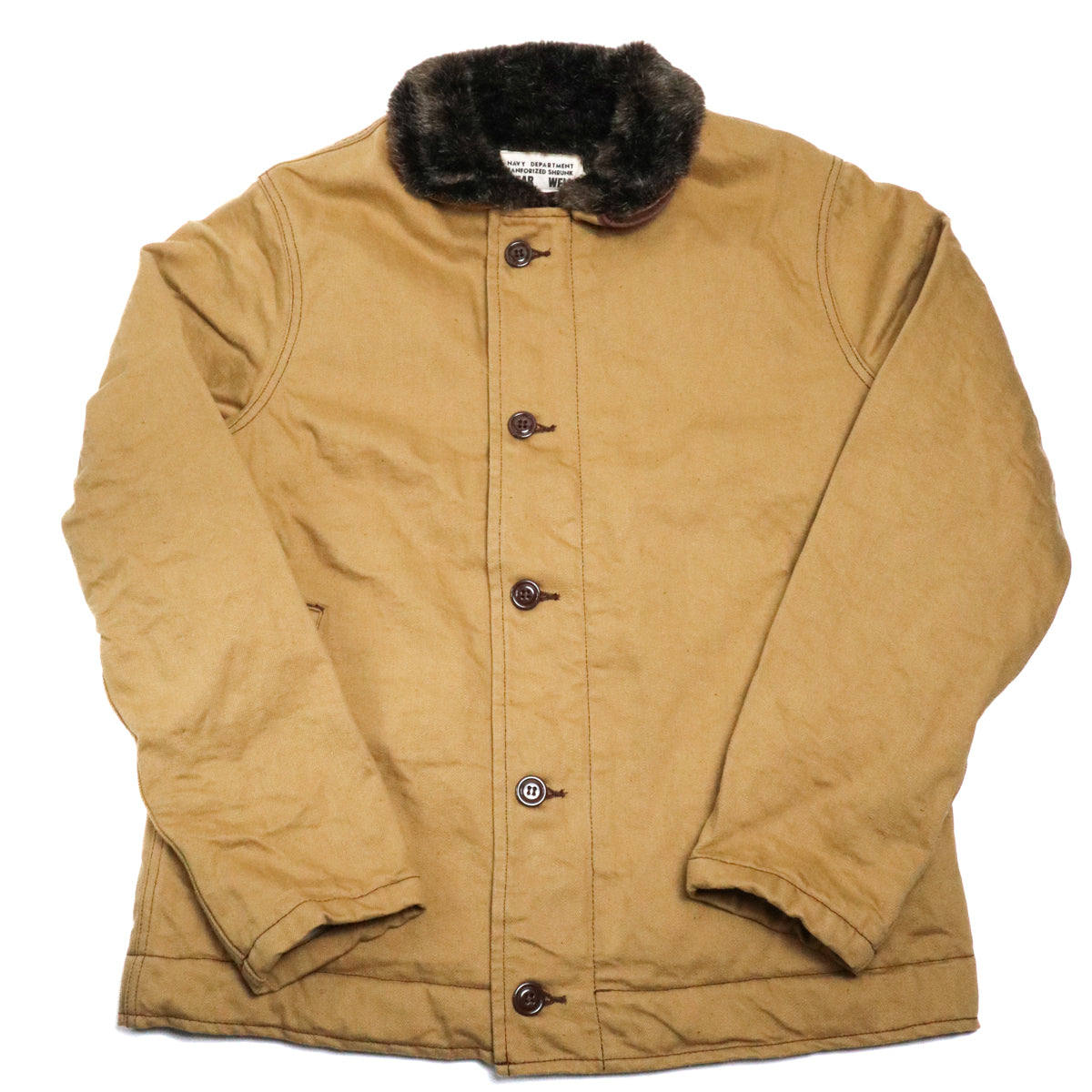 Short Length Deck Jacket Camel