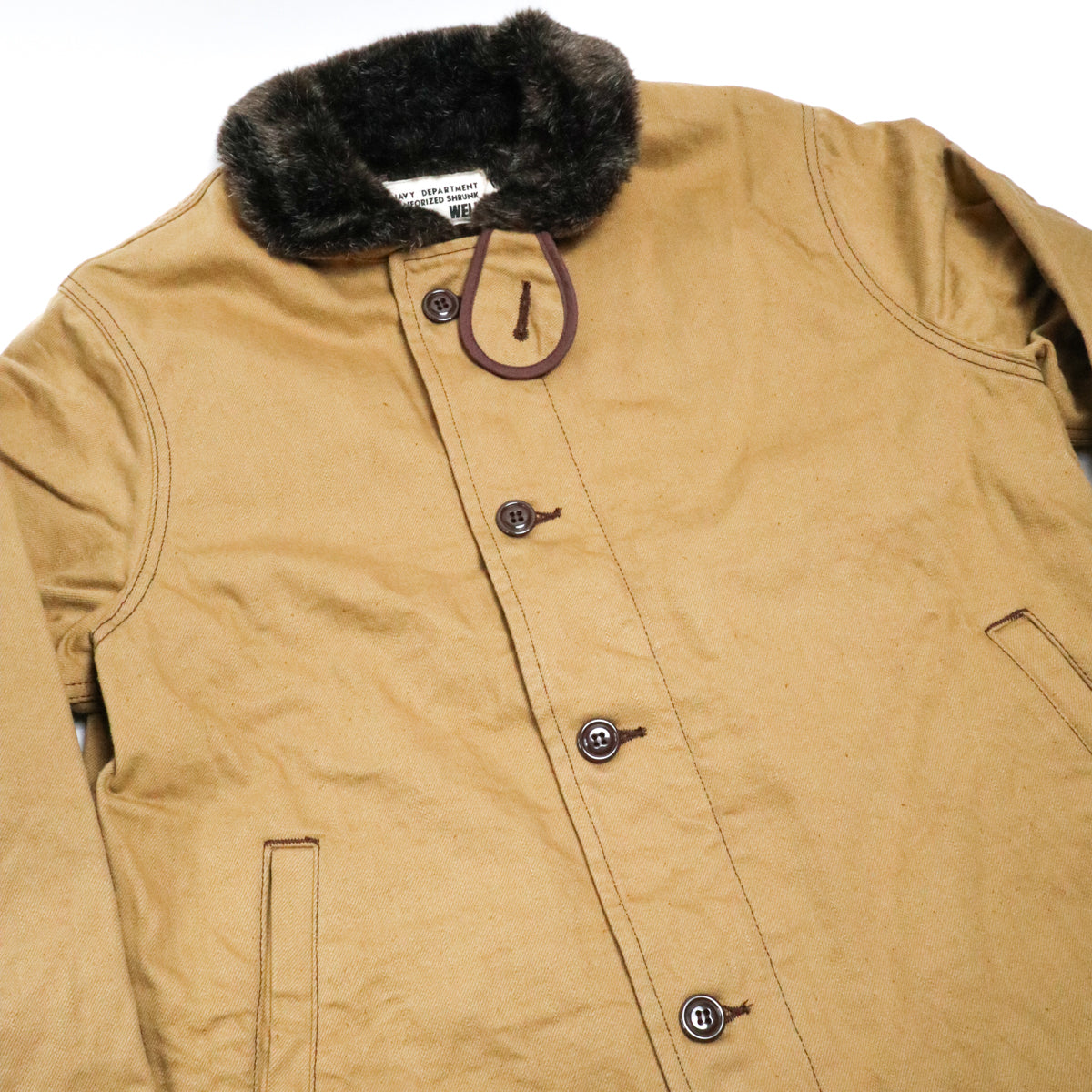 Short Length Deck Jacket Camel