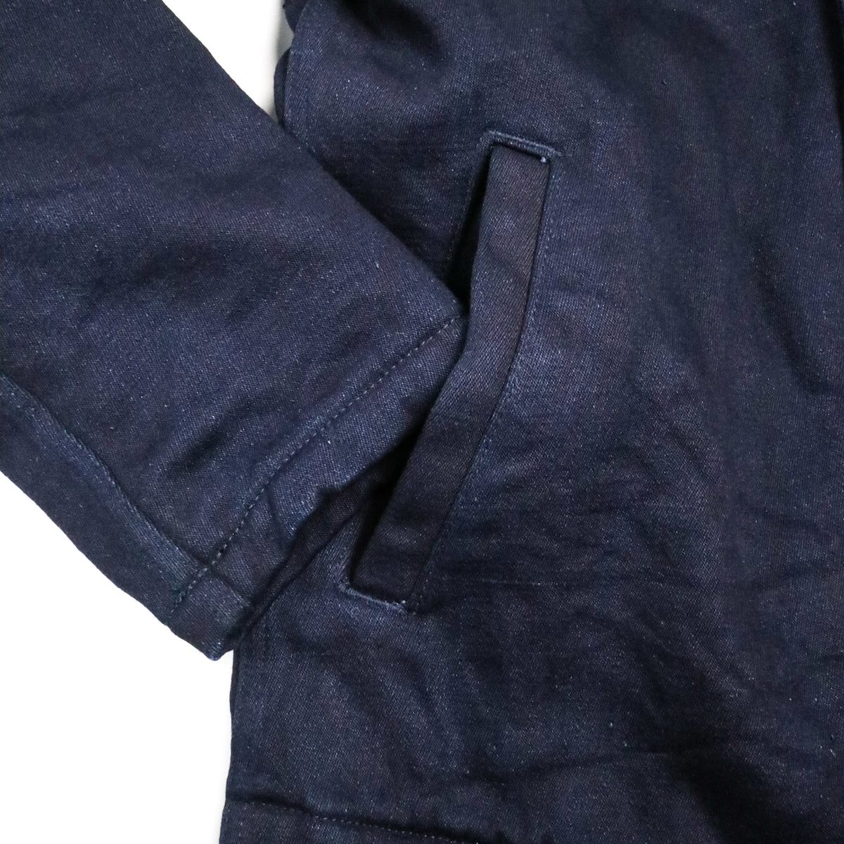 Short Length Deck Jacket Indigo Tricotine