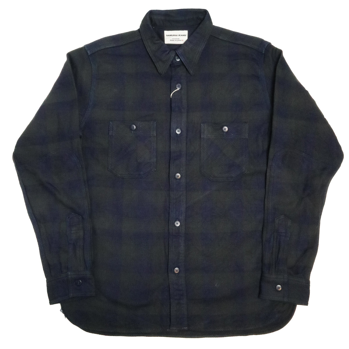 SIN24-03 Rope Dyed Indigo Flannel Shirt