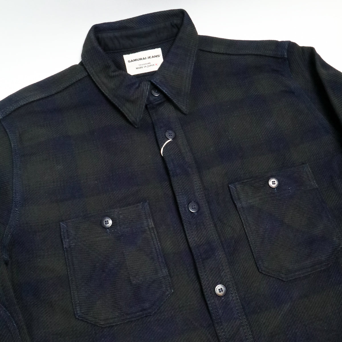 SIN24-03 Rope Dyed Indigo Flannel Shirt