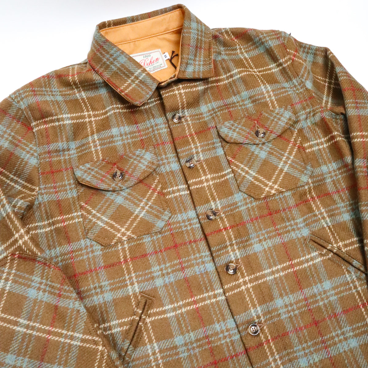 Dehen Crissman Overshirt - Tan Chisolm Wool Plaid