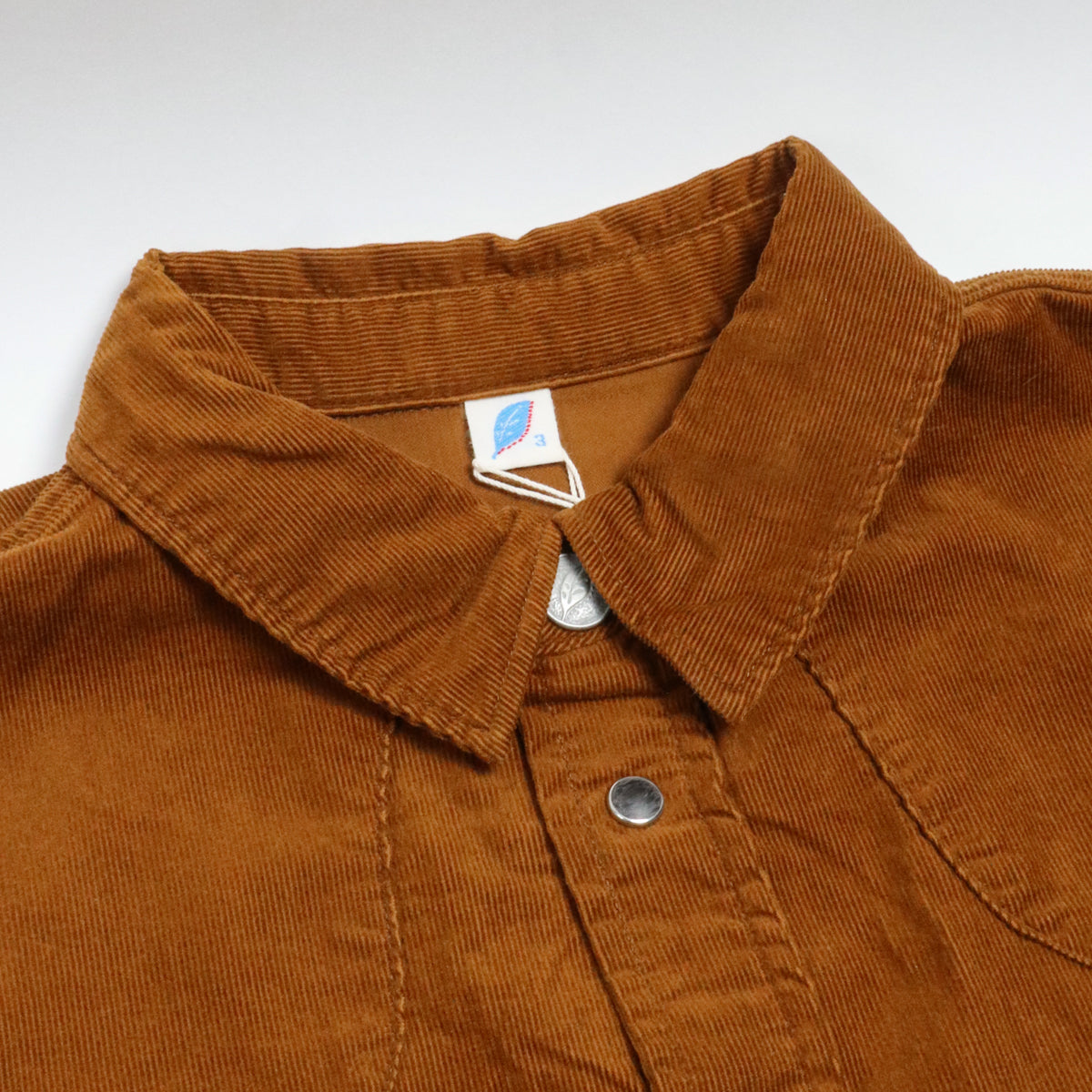 2230 Corduroy Curved Pocket Shirt Camel