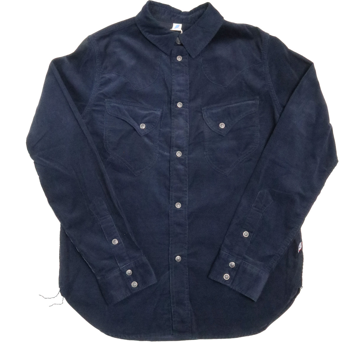 2230 Corduroy Curved Pocket Shirt Navy