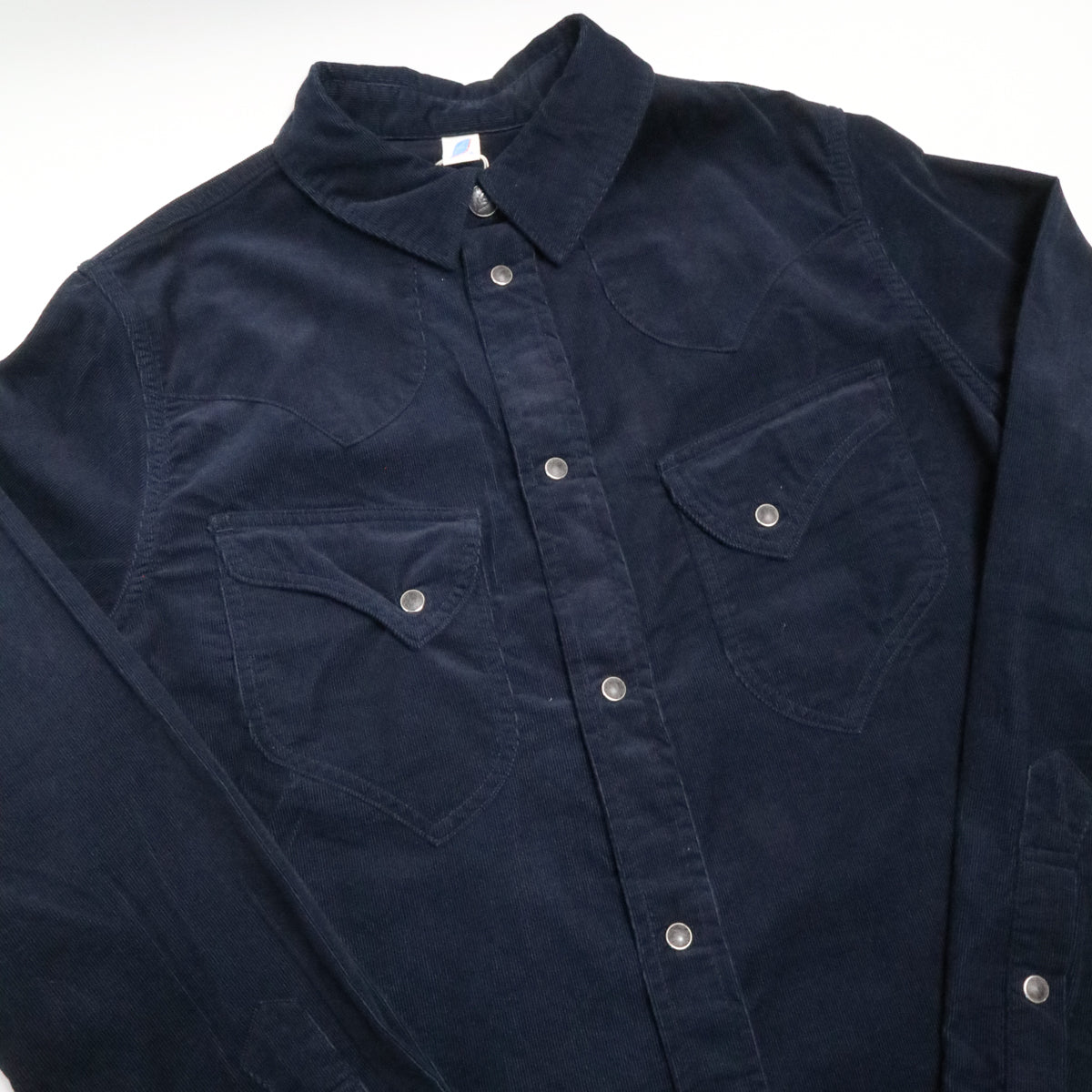 2230 Corduroy Curved Pocket Shirt Navy