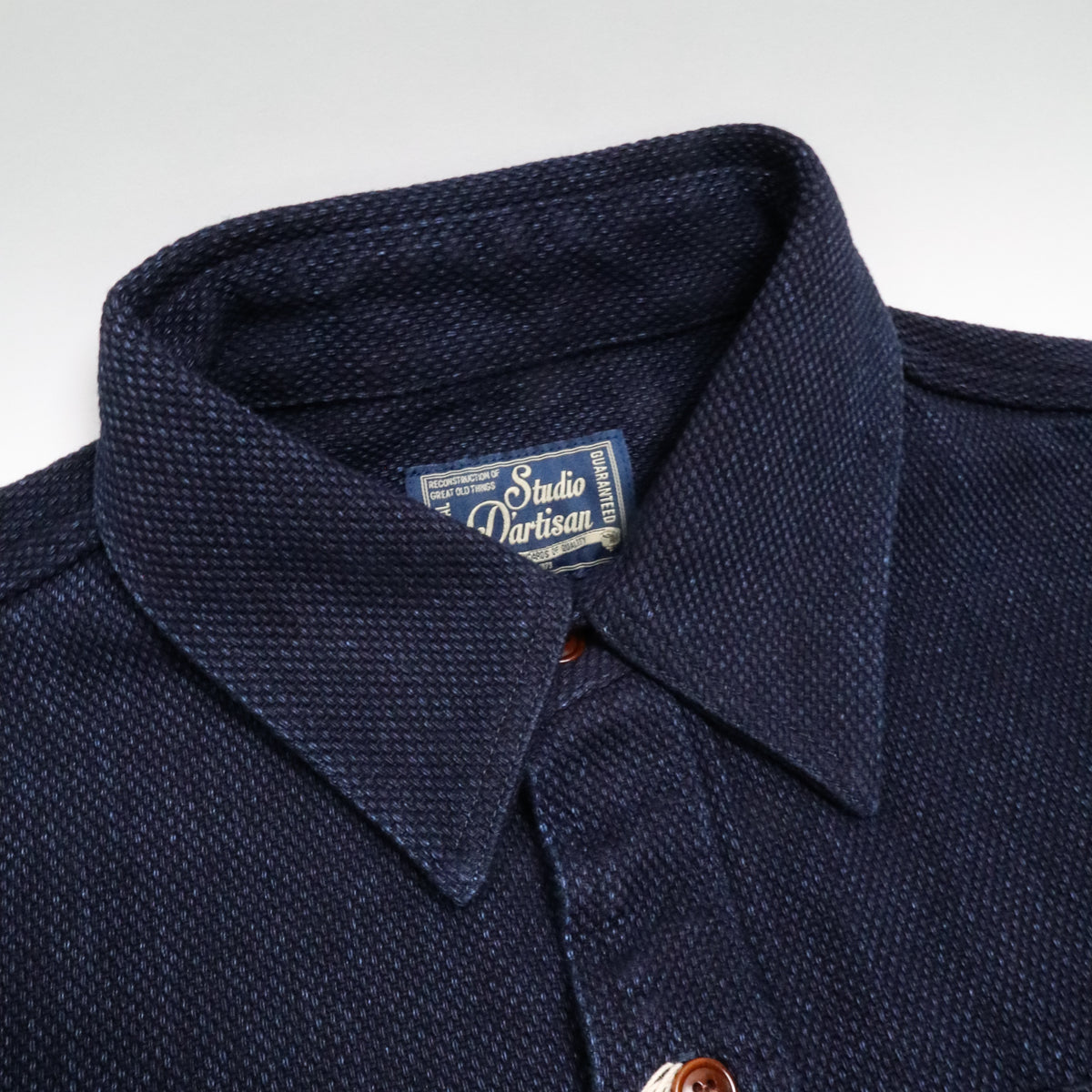 Studio D'Artisan 5713 Sashiko Work Shirt Indigo