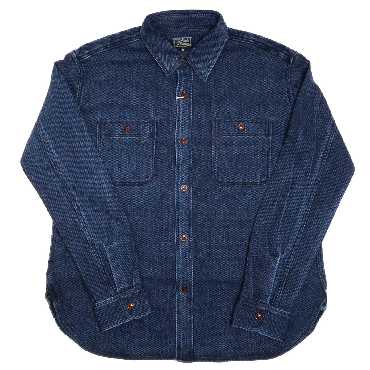 Studio D'Artisan Sashiko Work Shirt Used Indigo