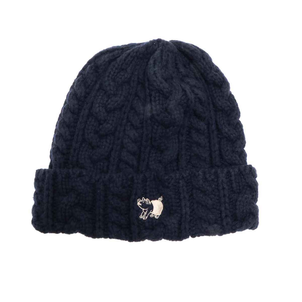 Studio D'Artisan 7562 Heavyweight Wool Knit Beanie Navy