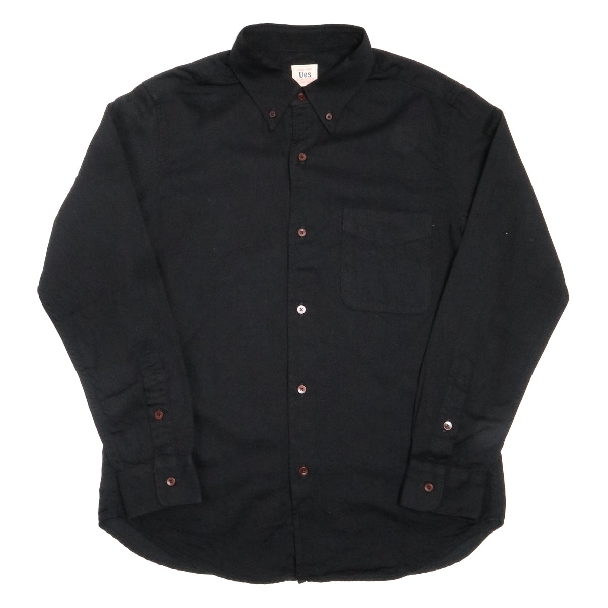 6oz Denim Button Down Shirt Black