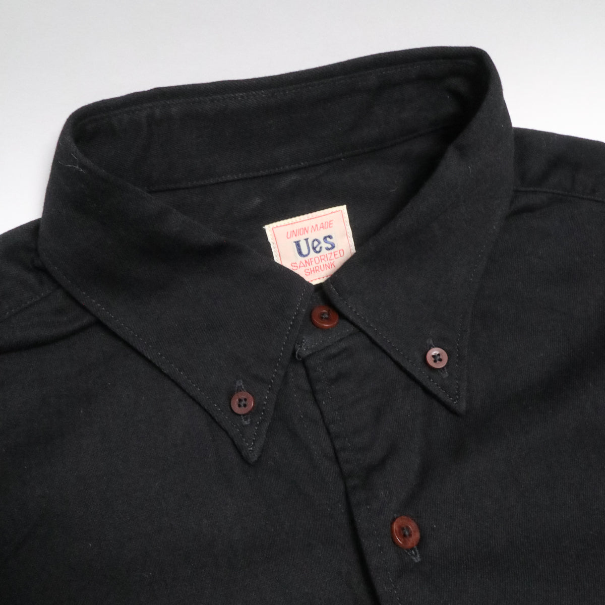 6oz Denim Button Down Shirt Black