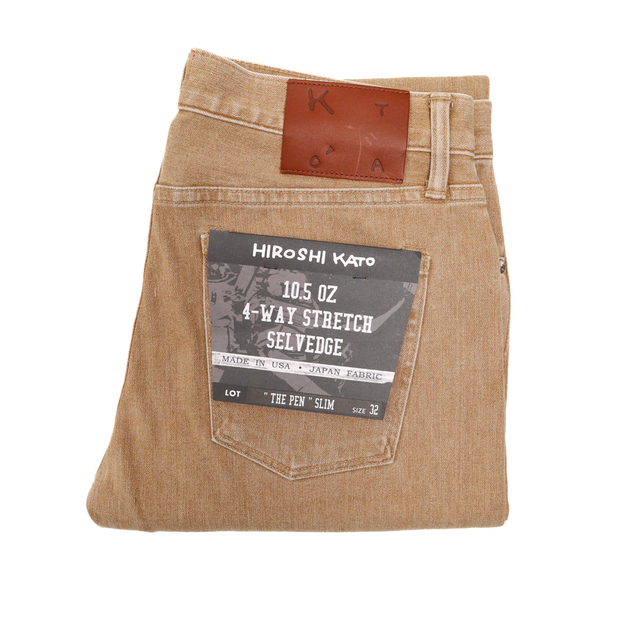 The Pen Slim 10.5oz Rustic Copper Selvedge Denim