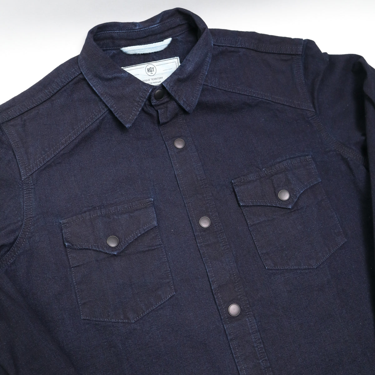 Western Shirt 11oz Rinsed Indigo Selvedge Canvas