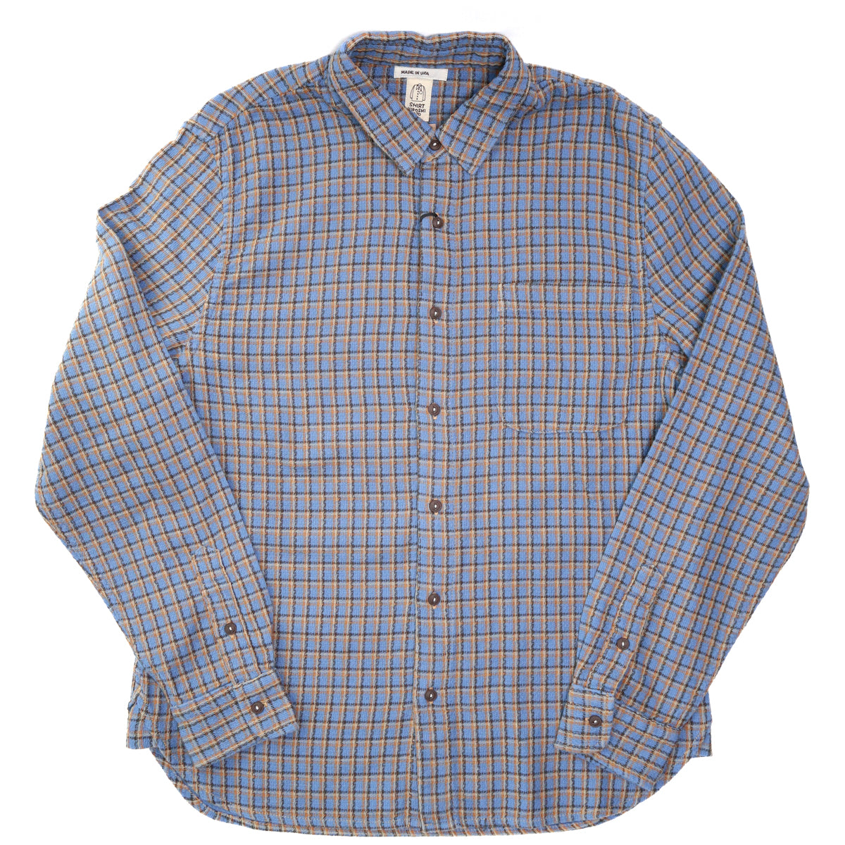 The Ripper Panama Double Gauze Shirt Plaid Ocean