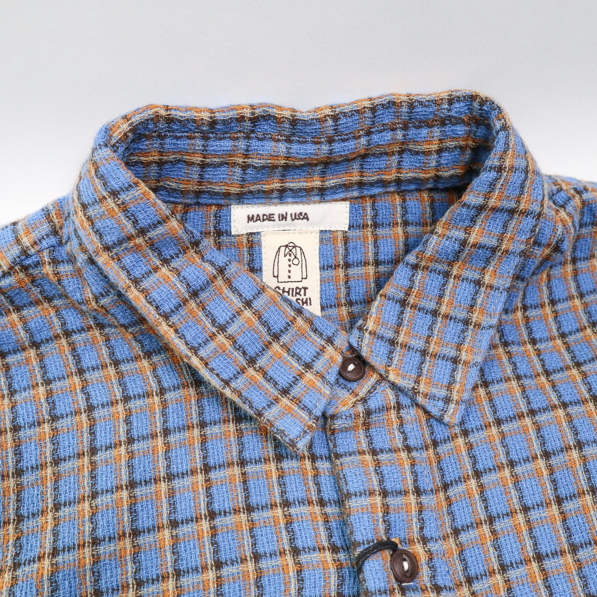 The Ripper Panama Double Gauze Shirt Plaid Ocean