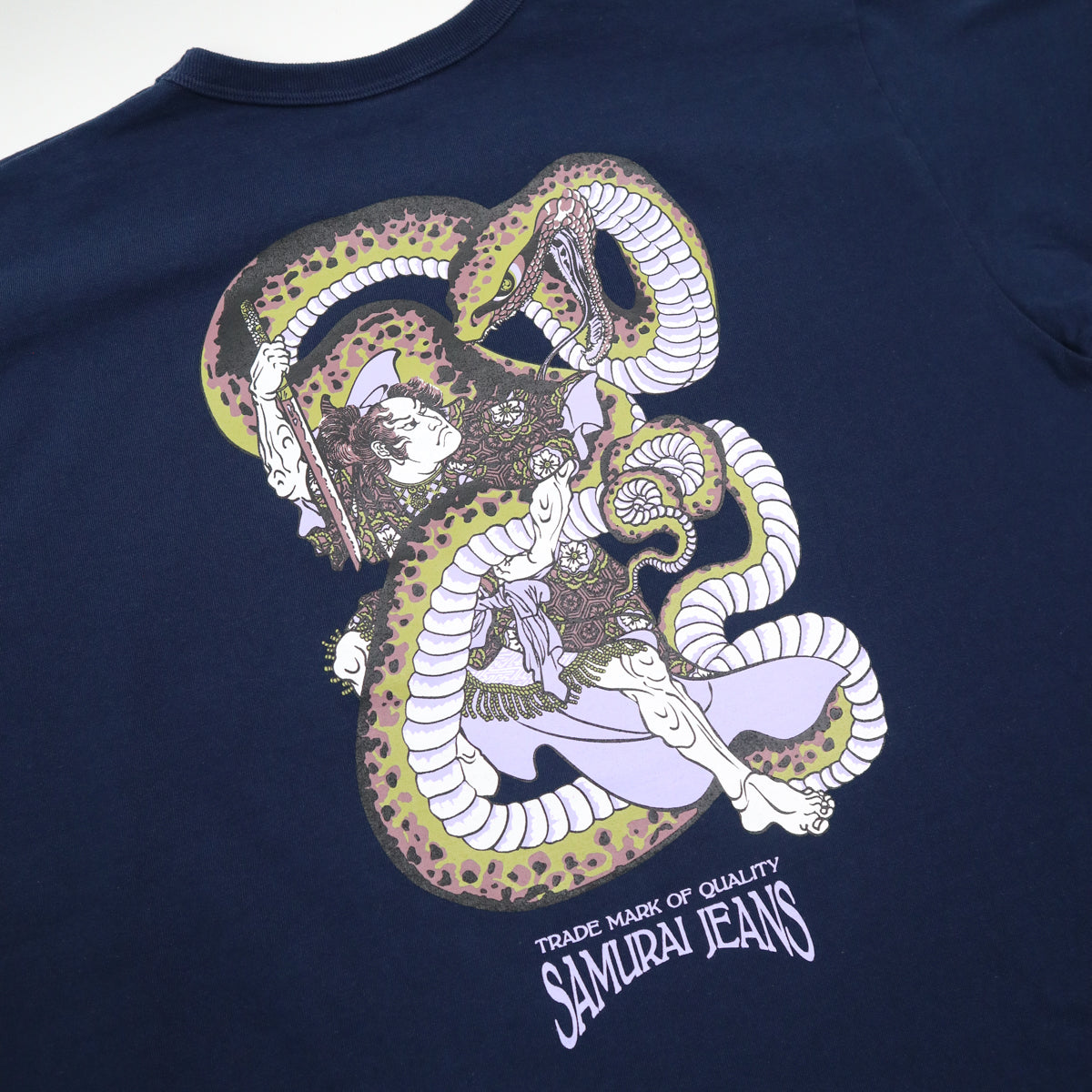 SJST25-102L "SNAKE SLAYER" Heavyweight Tee Navy