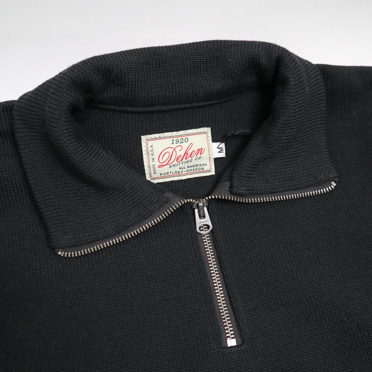 1/4 Zip Moto Sweater Black