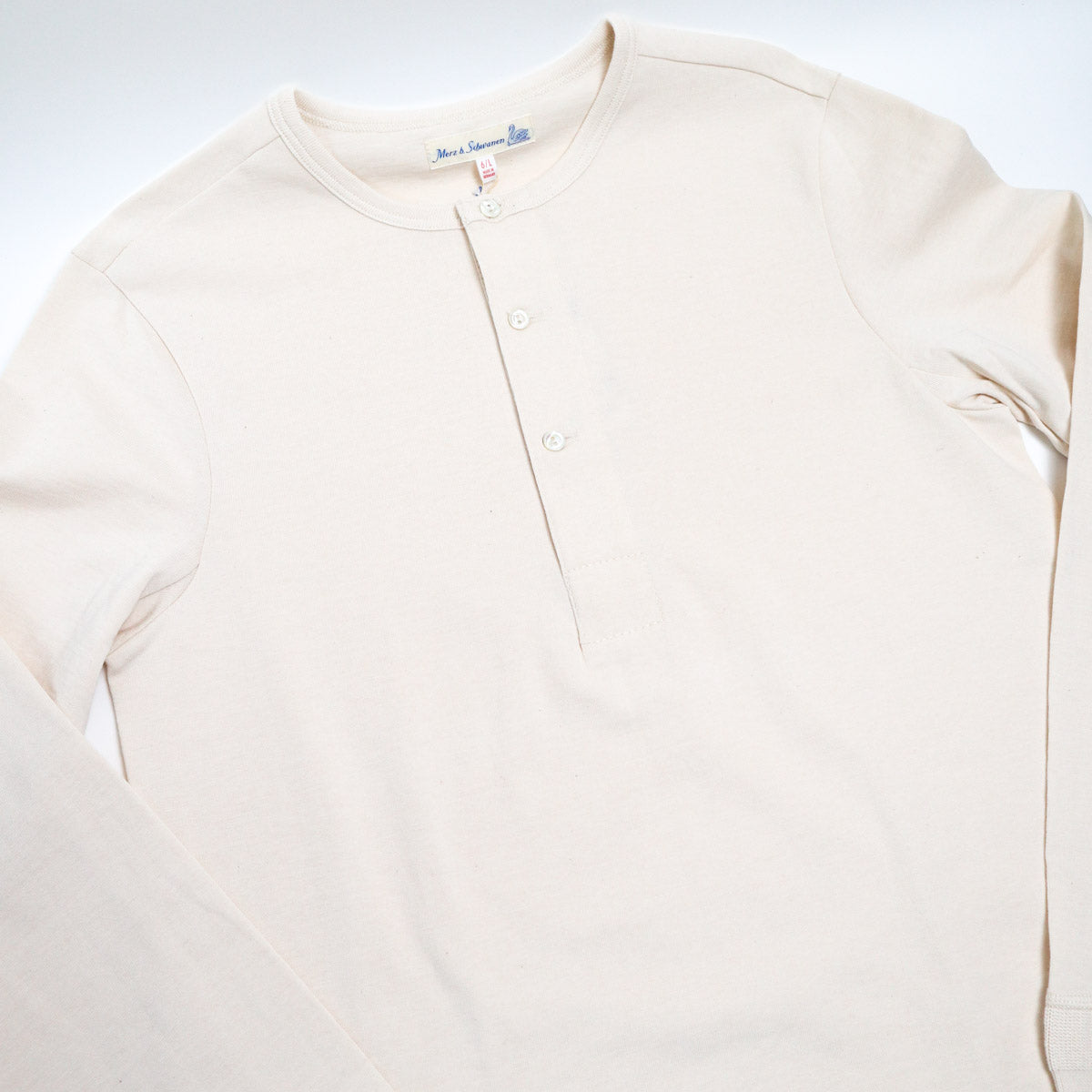 The Originals 206 Loopwheeled Longsleeve Henley Classic Fit Nature