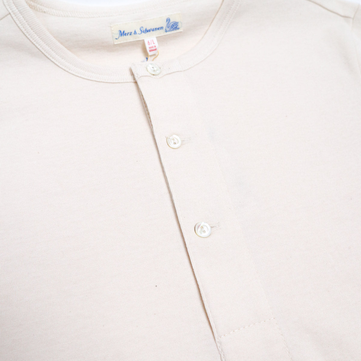 The Originals 206 Loopwheeled Longsleeve Henley Classic Fit Nature