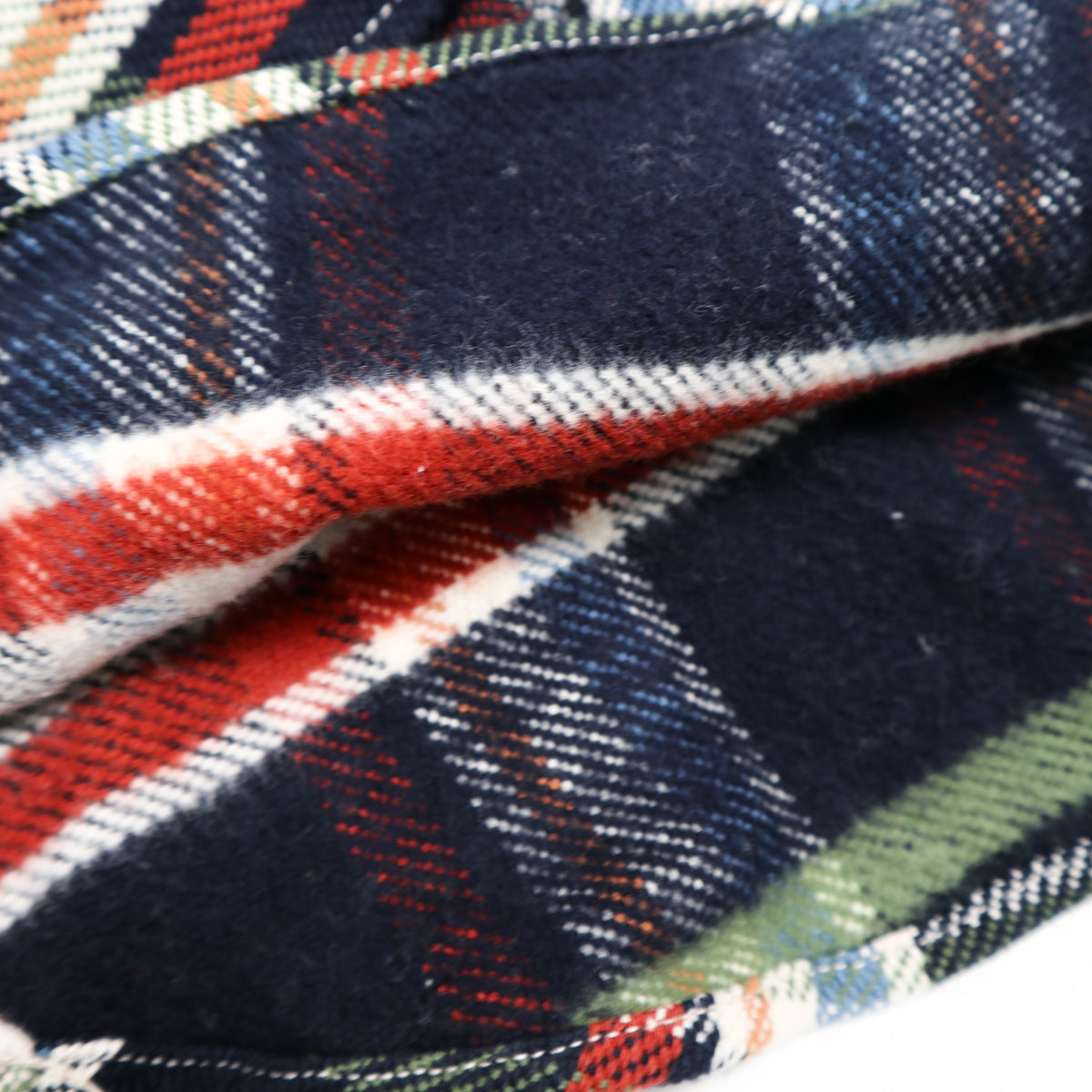 Heavy Flannel Shirt Navy/White