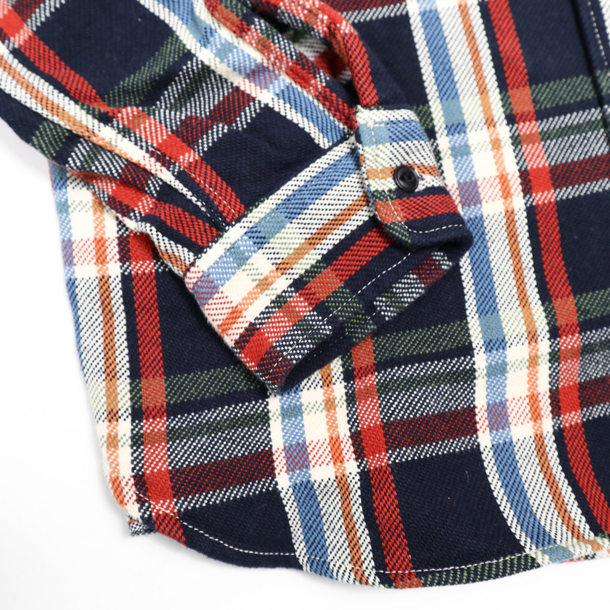 Heavy Flannel Shirt Navy/White