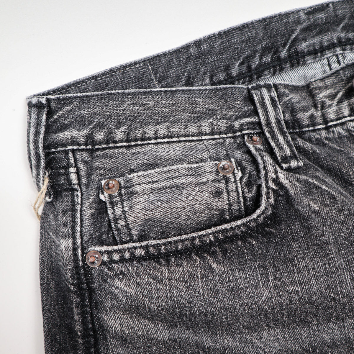 1108BKHW Slim Straight 13.7oz Selvedge Denim Black Dartford