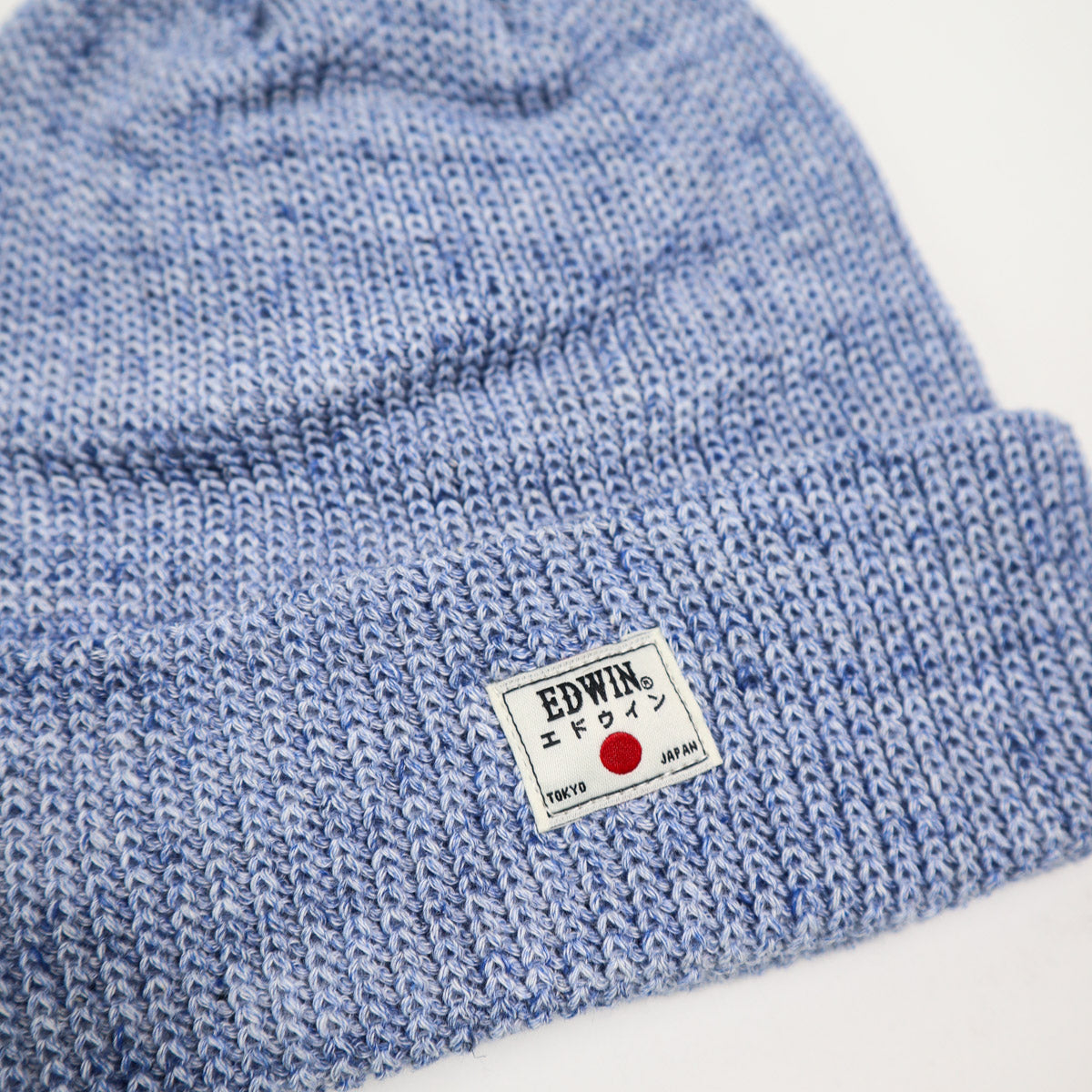 Edwin Shaker Cotton Knit Beanie Vintage Denim
