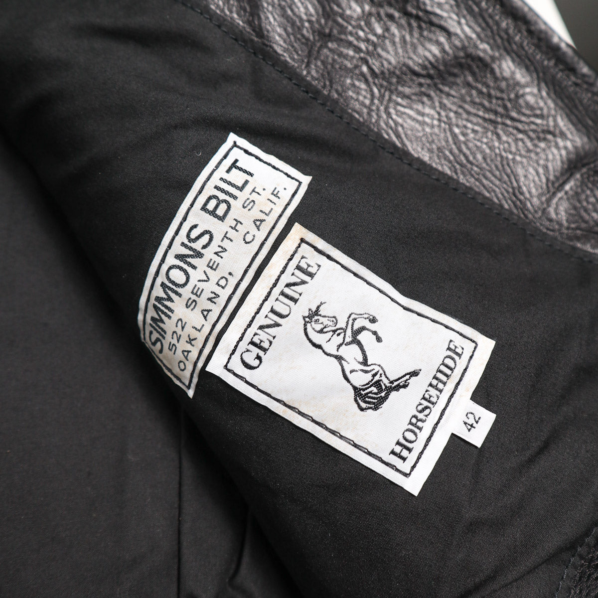 Brooklyn Clothing X Simmons Bilt Tail Gunner Japanese Horsehide Black