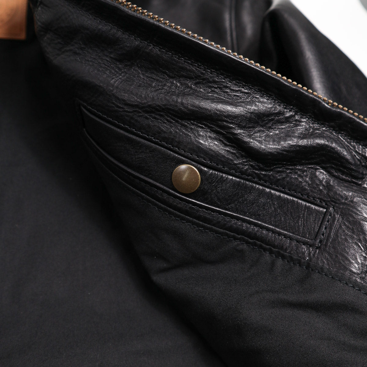Brooklyn Clothing X Simmons Bilt Tail Gunner Japanese Horsehide Black